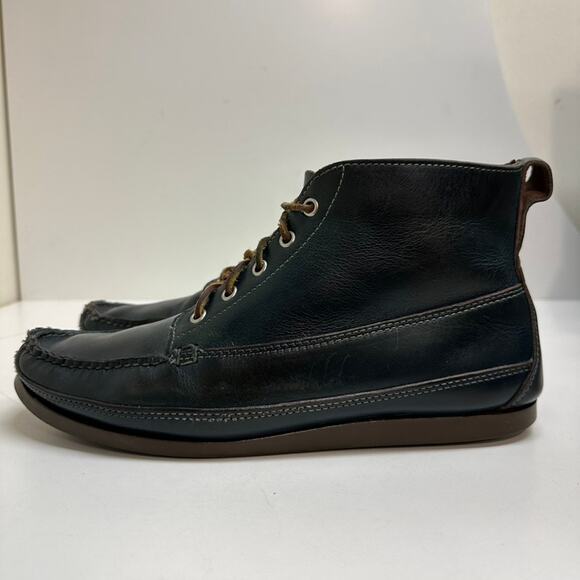 EXCELLENT Oak Street Bootmakers Camp Boot Navy Blue Chromexcel Ranger Moc 10 main image 10